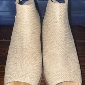 UGG Cream Textured Ankle Booties